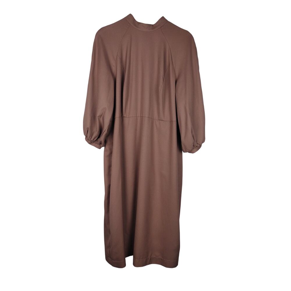 Eloquii Midi Tan Dress Balloon Sleeve Women 14